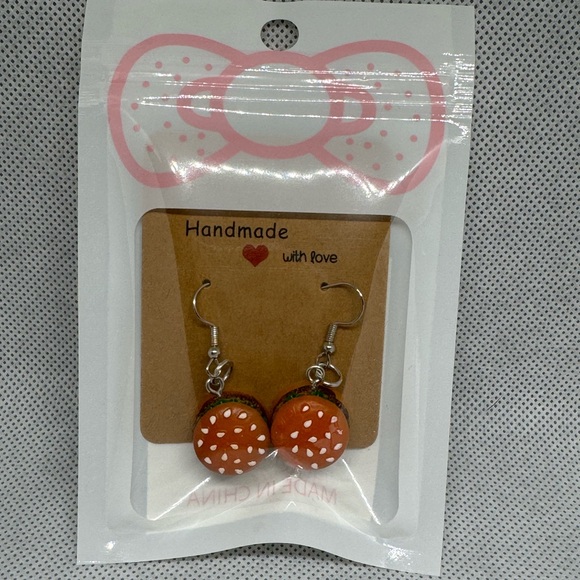 Handmade Hamburger Earrings - Picture 5 of 6